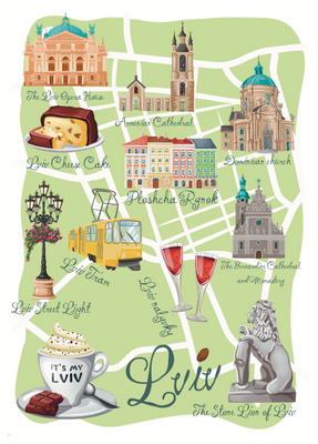 Lviv map 10142 фото